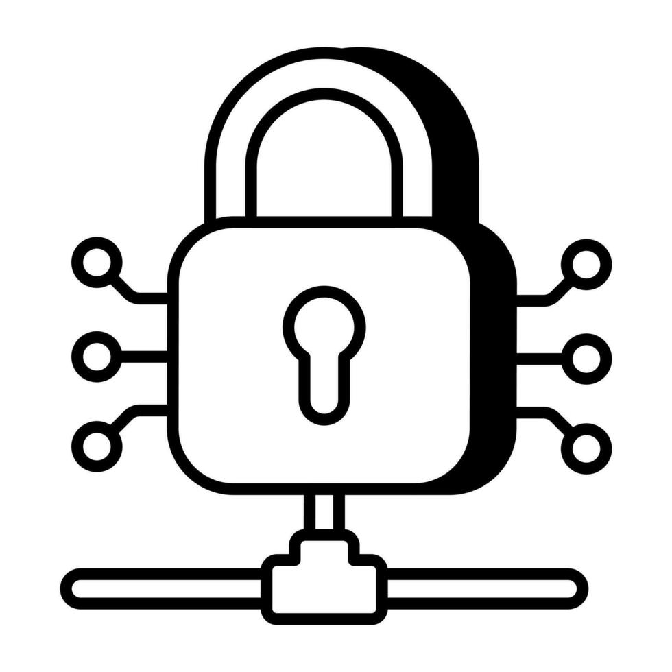A linear design icon of encryption 23647912 Vector Art at Vecteezy