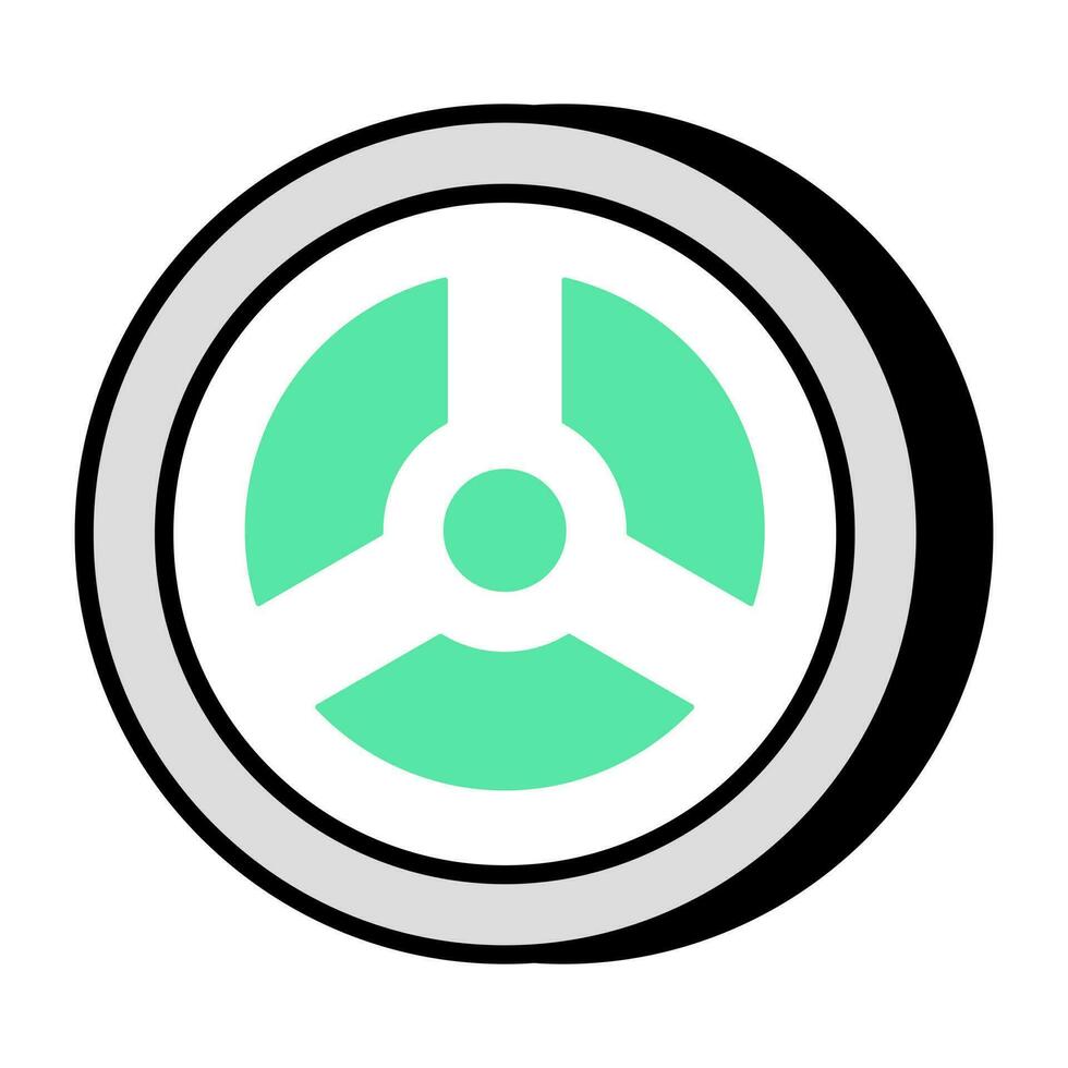 un icono de diseño único de neumático vector