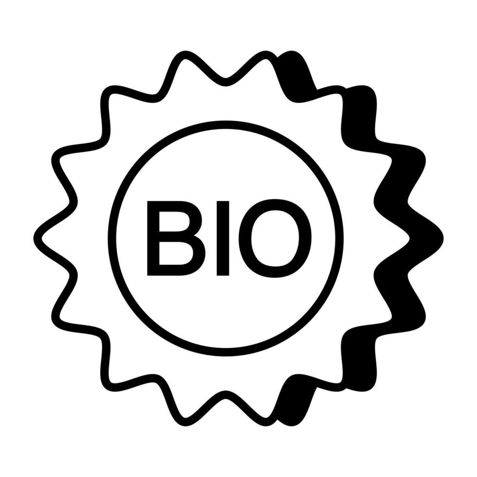 Editable design icon of bio sign vector