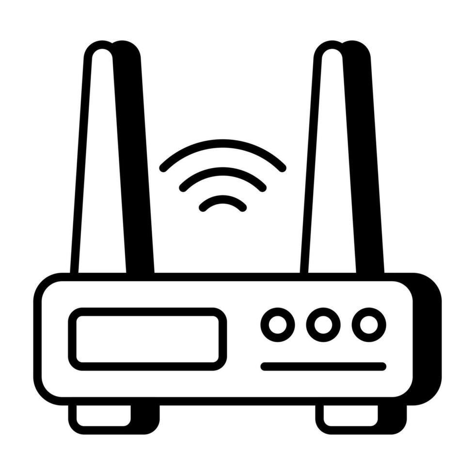 icono de diseño moderno del enrutador wifi vector