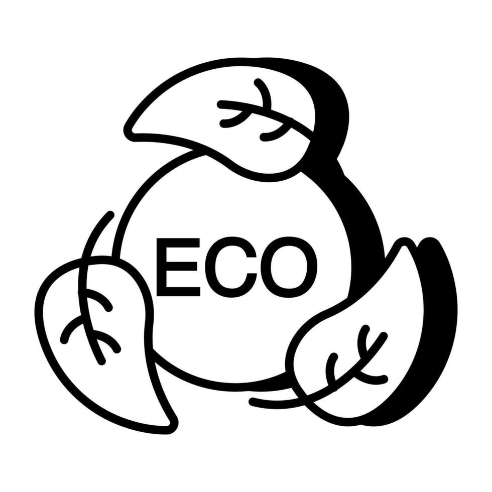 icono de diseño único de actualización ecológica vector