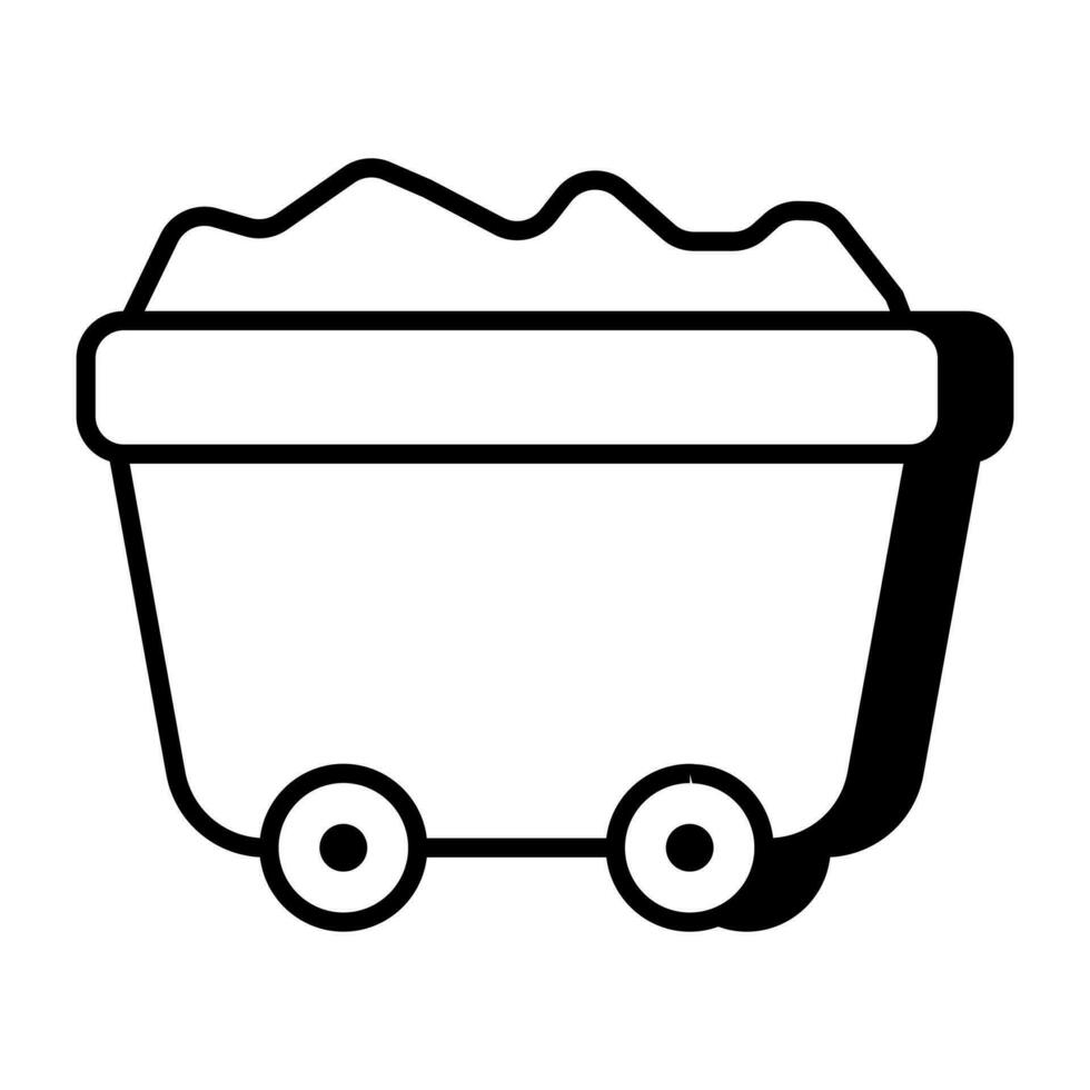 Trendy vector design of garbage city cart