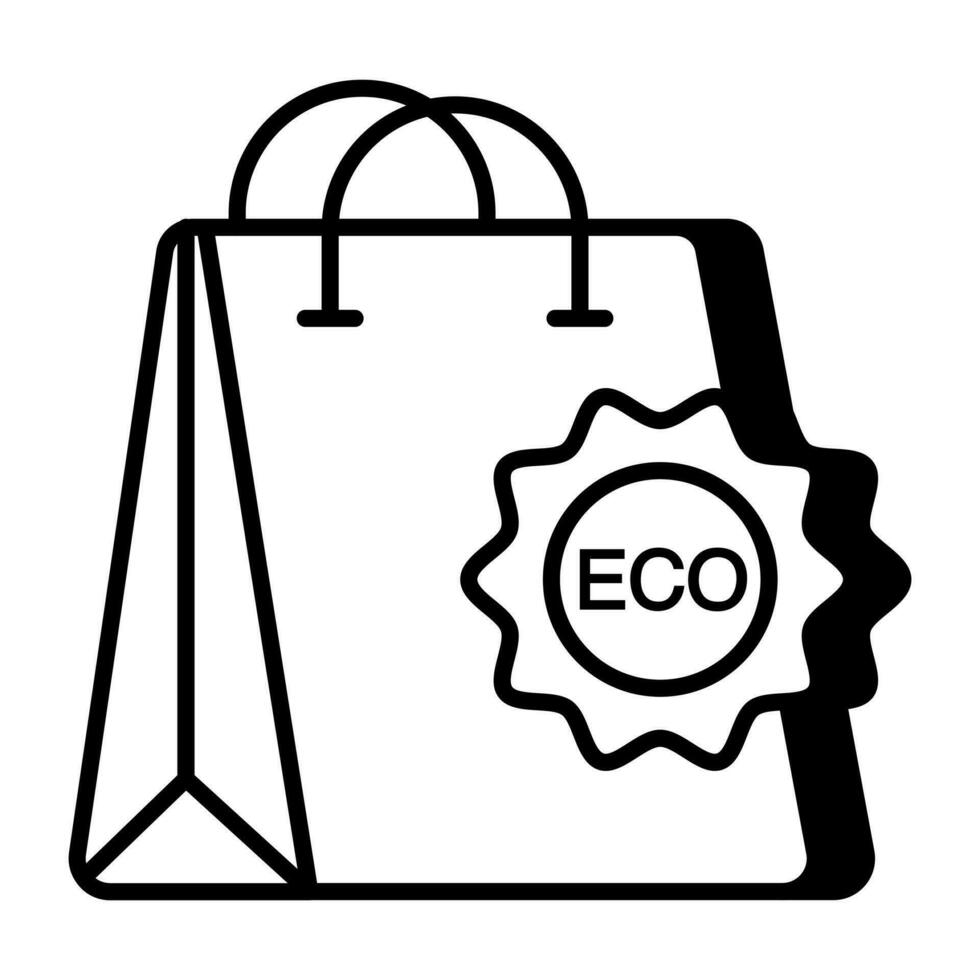 Premium download icon of eco shopping vector