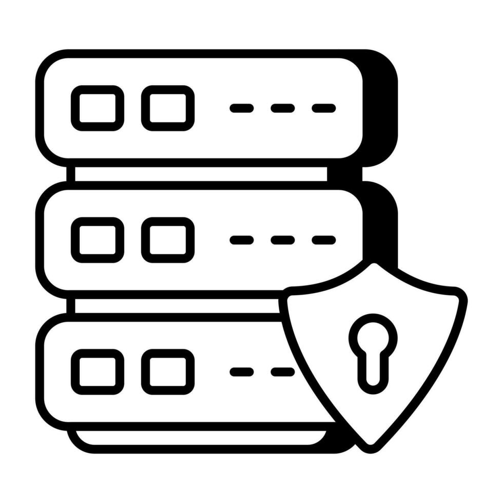 An icon design of server security vector