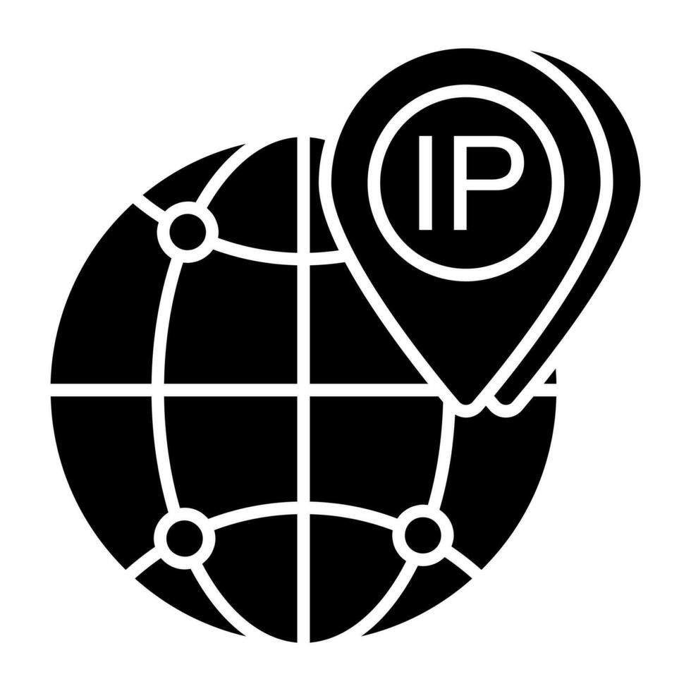 un Perfecto diseño icono de global ip habla a vector