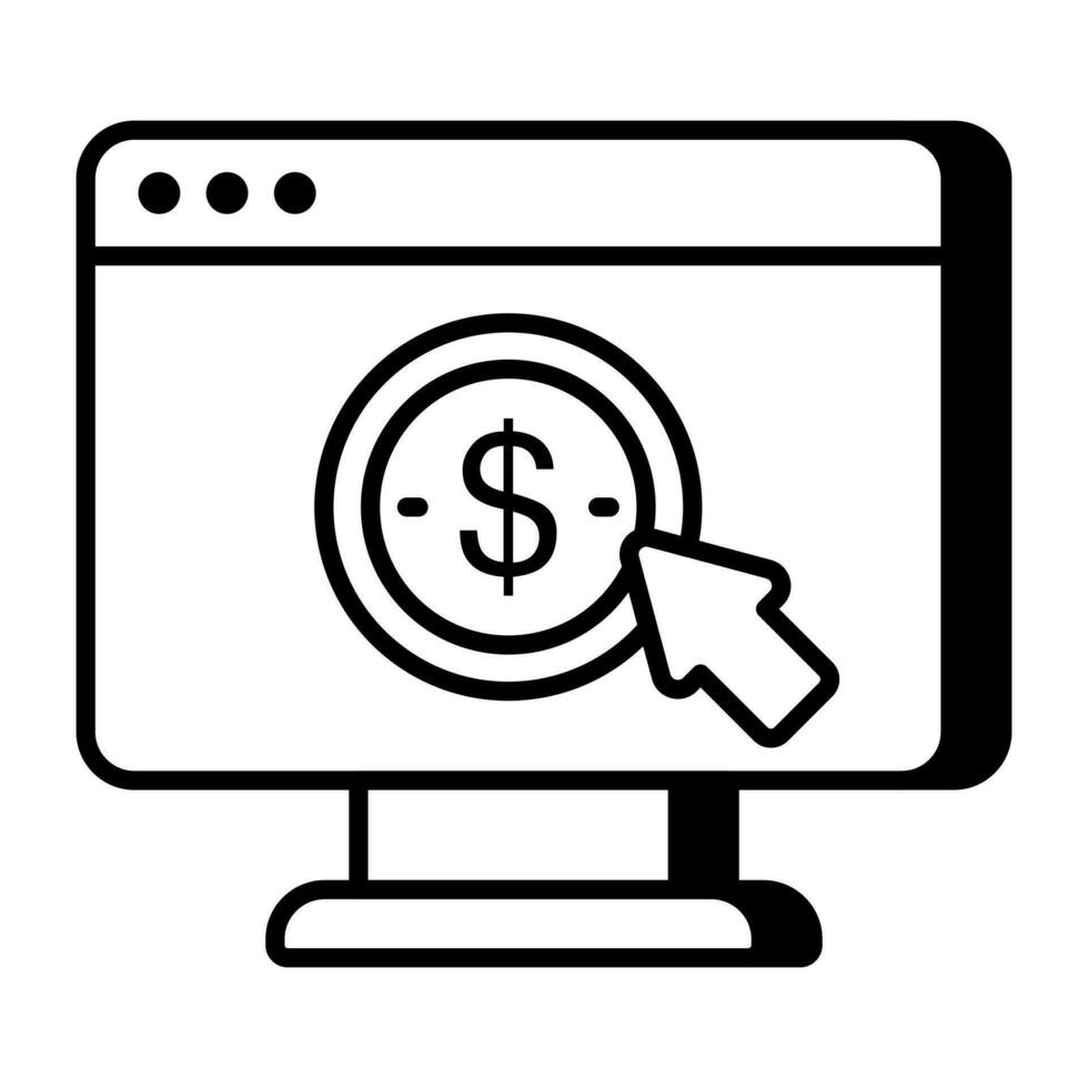 Unique design icon of ppc vector