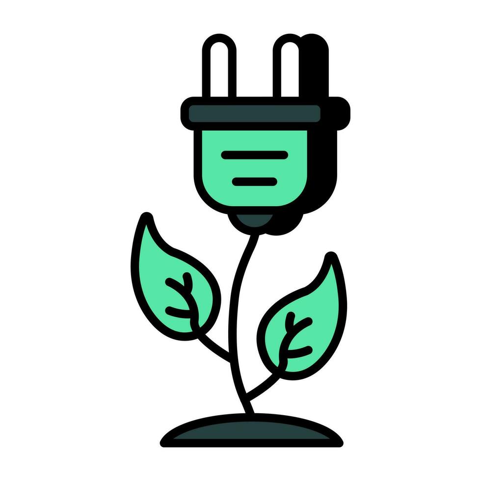 A unique design icon of eco plug vector