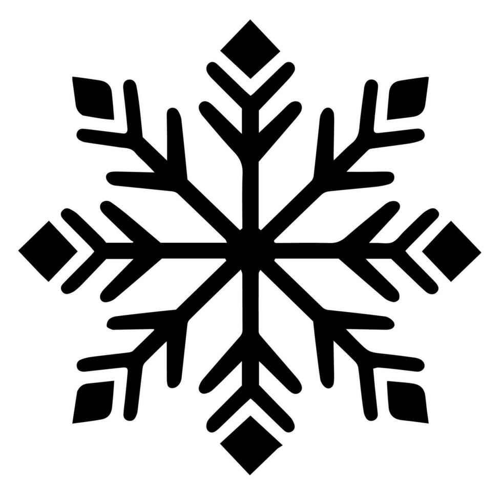 Snowflake vector icon Xmas December decoration