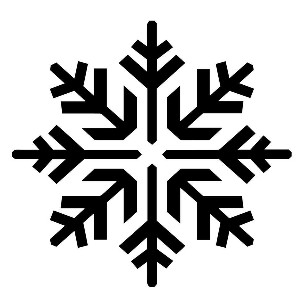 Snowflake vector icon Xmas December decoration