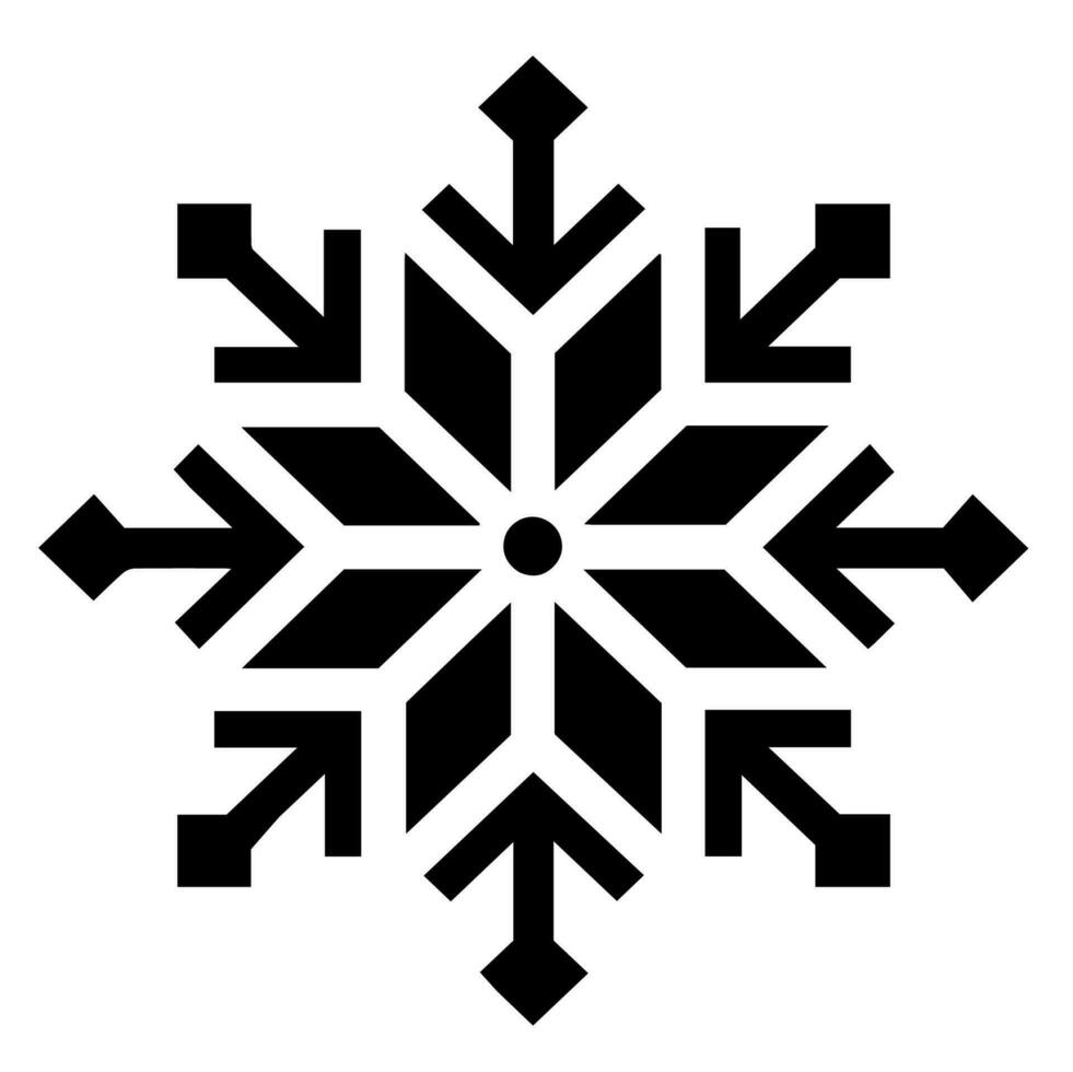 Snowflake vector icon Xmas December decoration