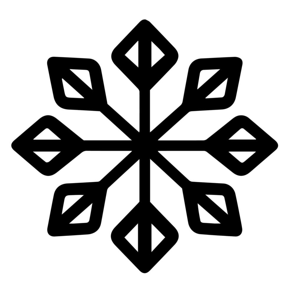 Snowflake vector icon Xmas December decoration