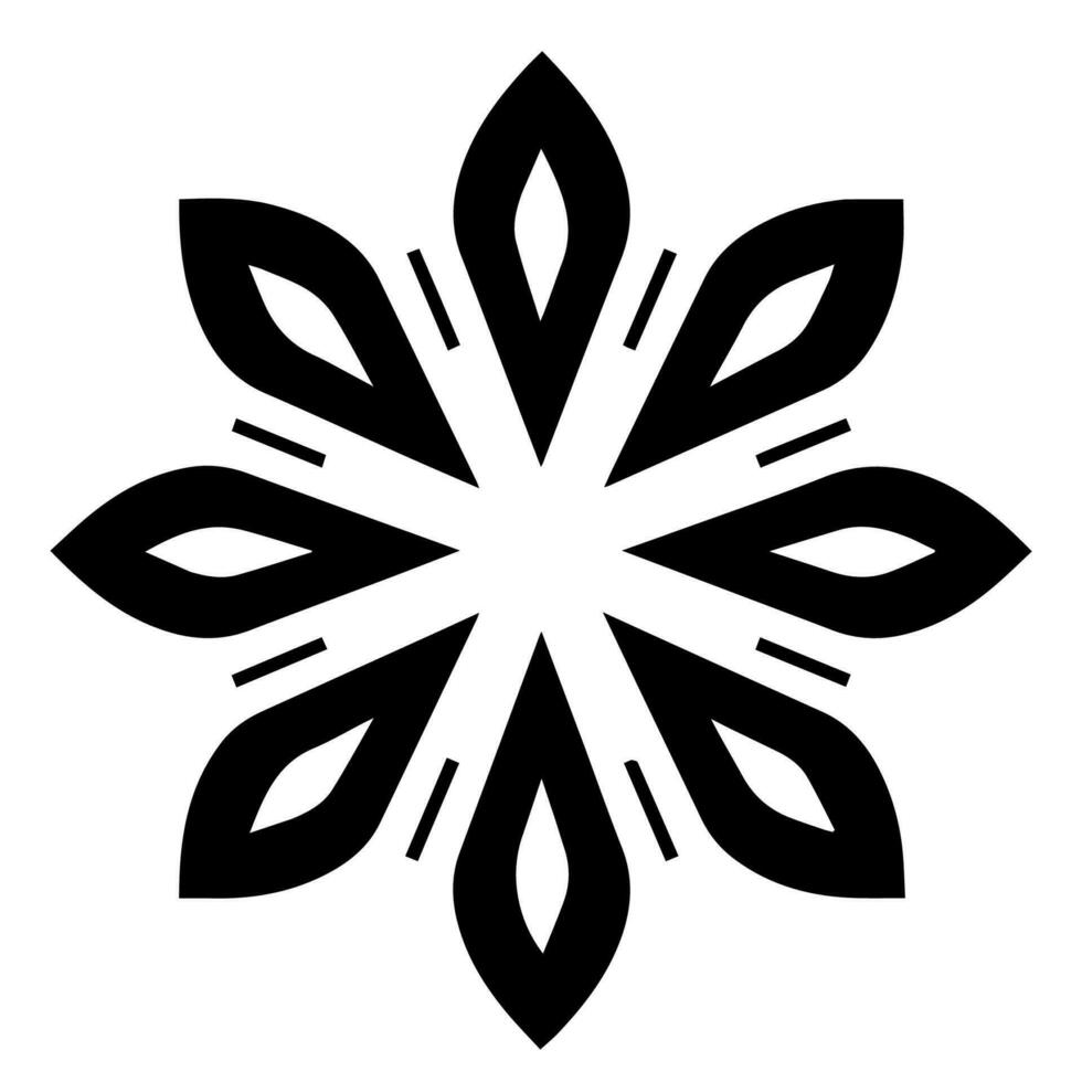 Snowflake vector icon Xmas December decoration