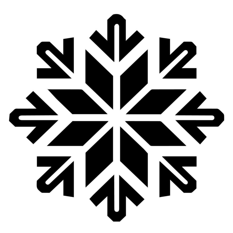 Snowflake vector icon Xmas December decoration