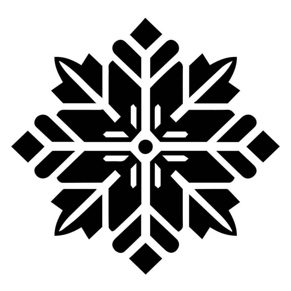 Snowflake vector icon Xmas December decoration