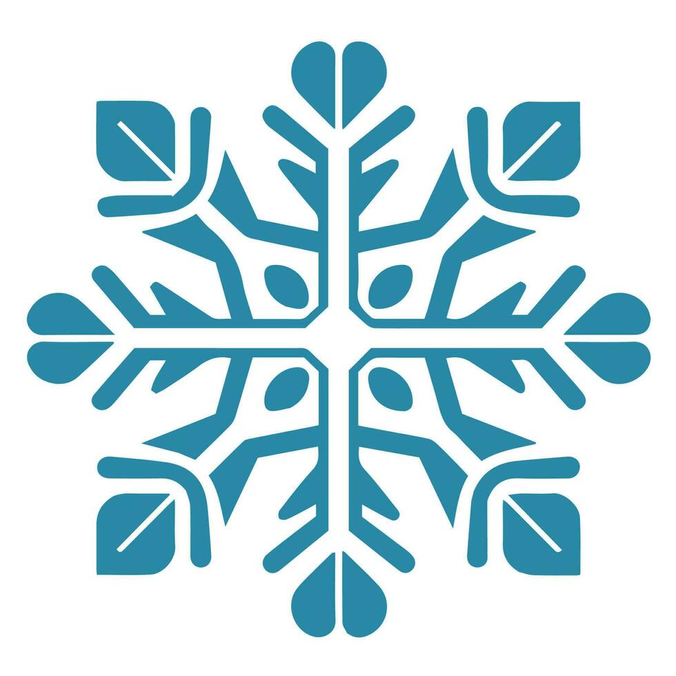 Isolated snowflake vector icon winter decorate ornament
