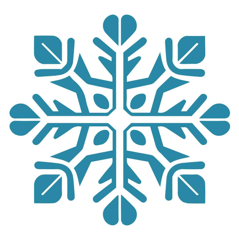 aislado copo de nieve vector icono invierno Decorar ornamento