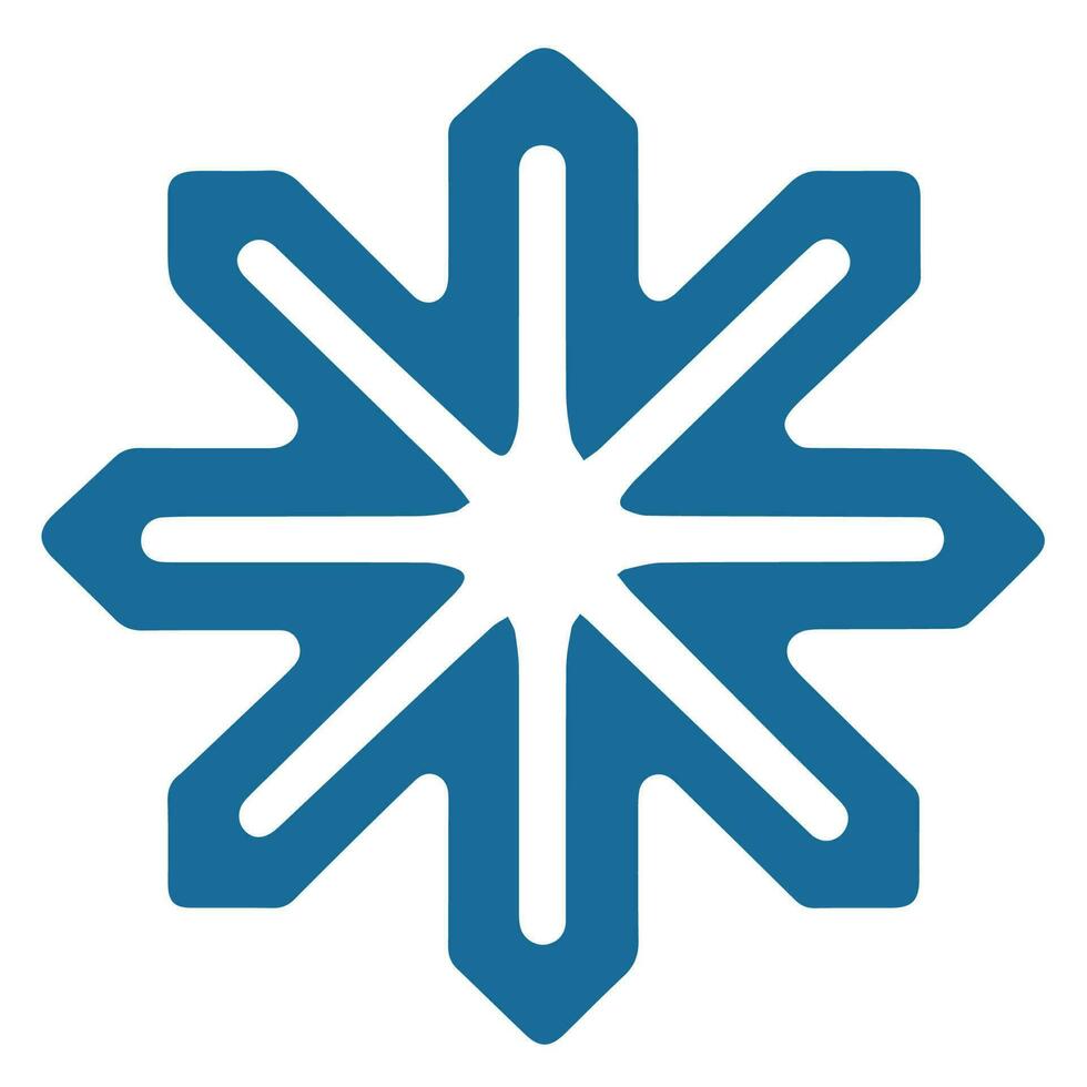 Isolated snowflake vector icon winter decorate ornament