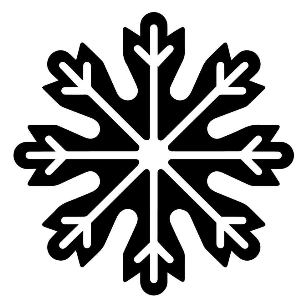 Snowflake vector icon Xmas December decoration