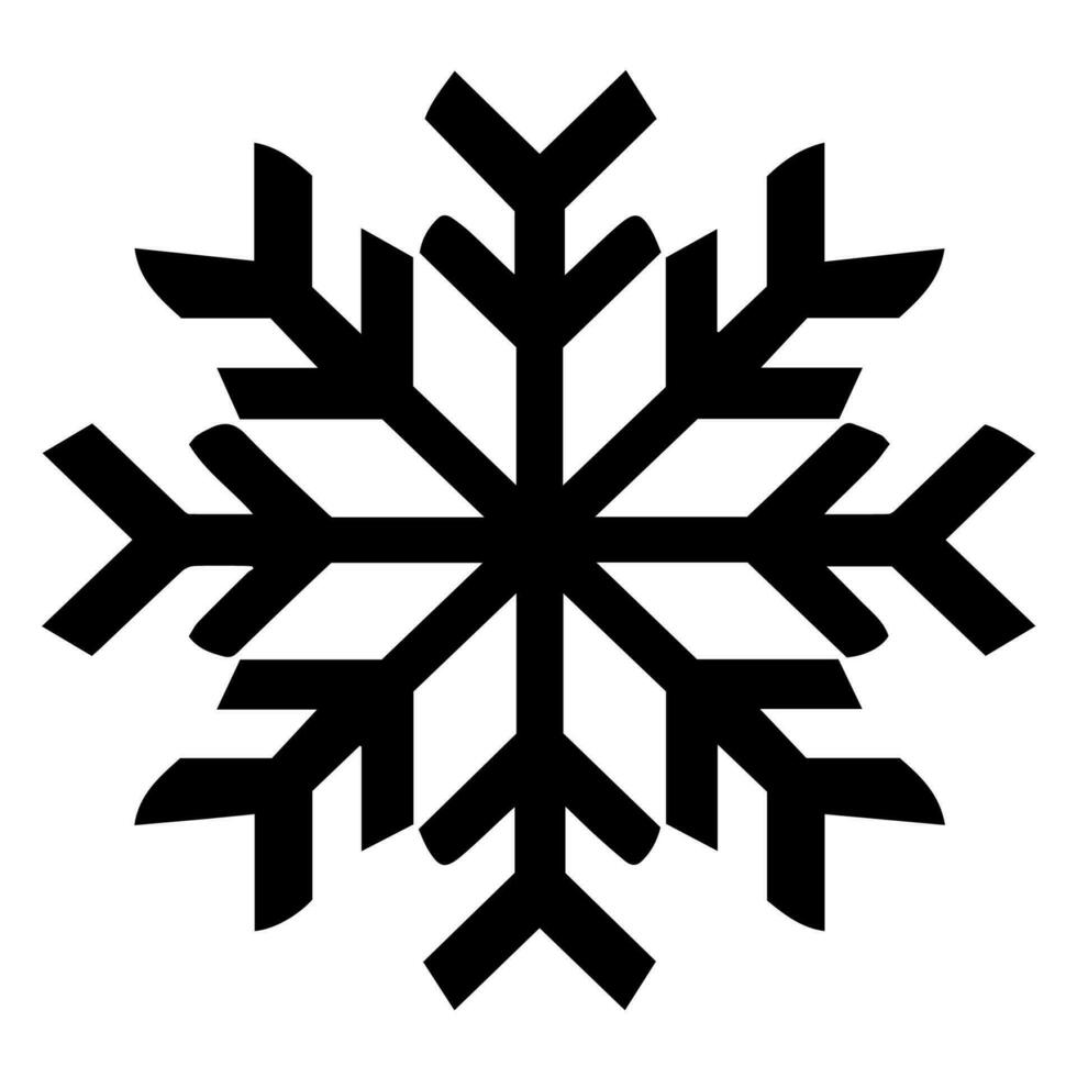 Snowflake vector icon Xmas December decoration