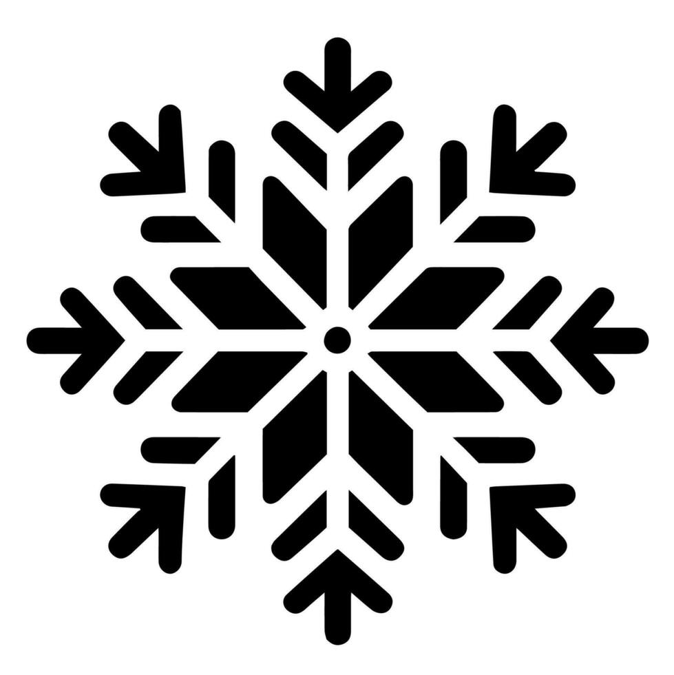 Snowflake vector icon Xmas December decoration