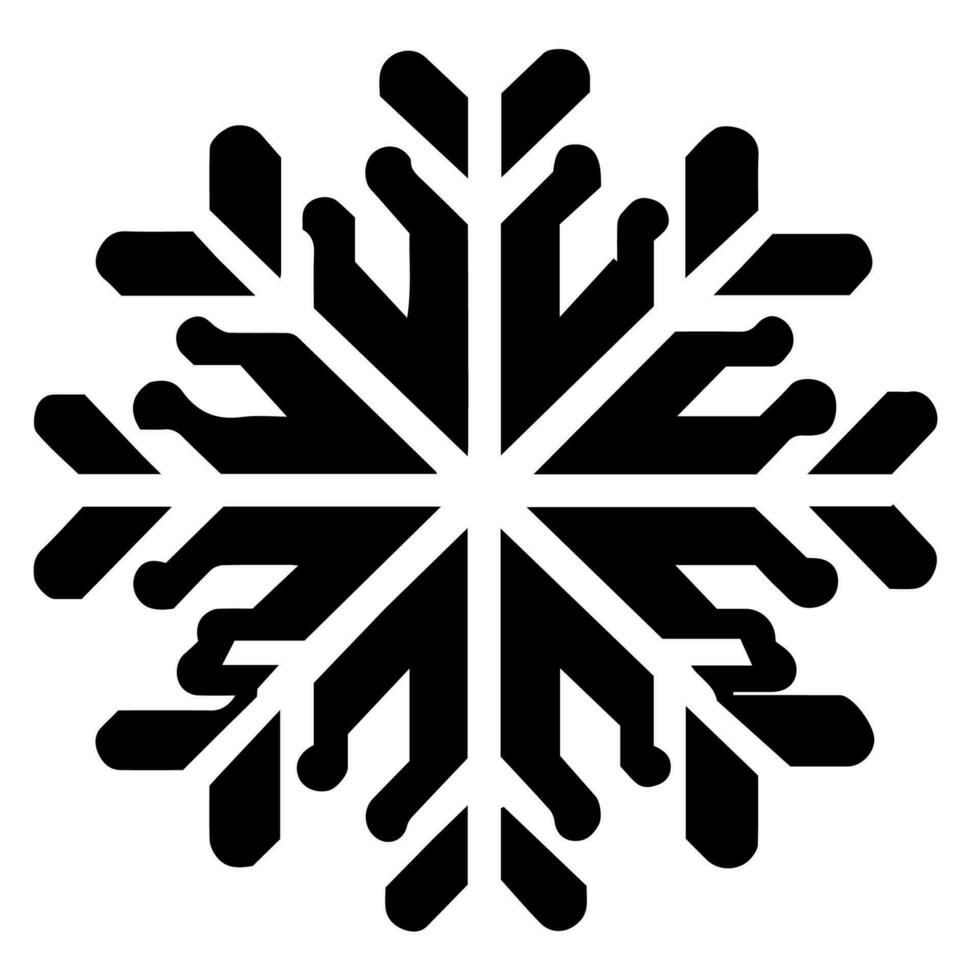 Snowflake vector icon Xmas December decoration