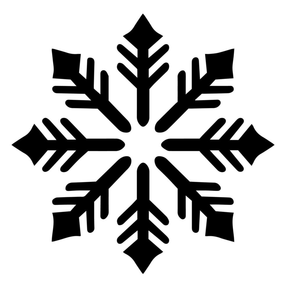 Snowflake vector icon Xmas December decoration