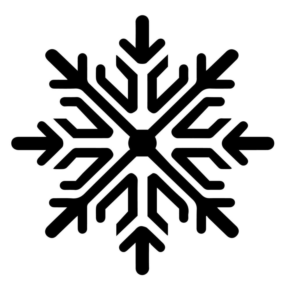 Snowflake vector icon Xmas December decoration