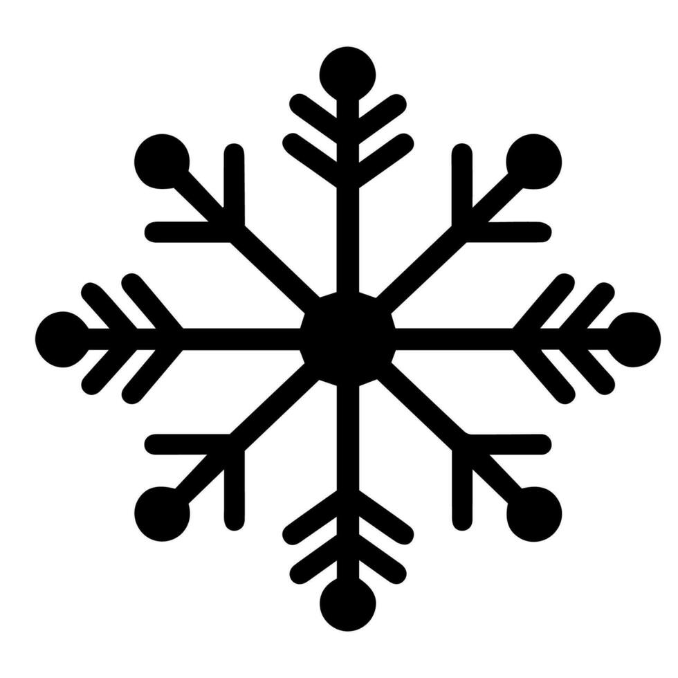 Snowflake vector icon Xmas December decoration