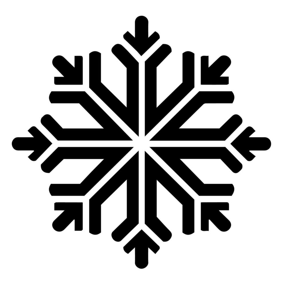 Snowflake vector icon Xmas December decoration