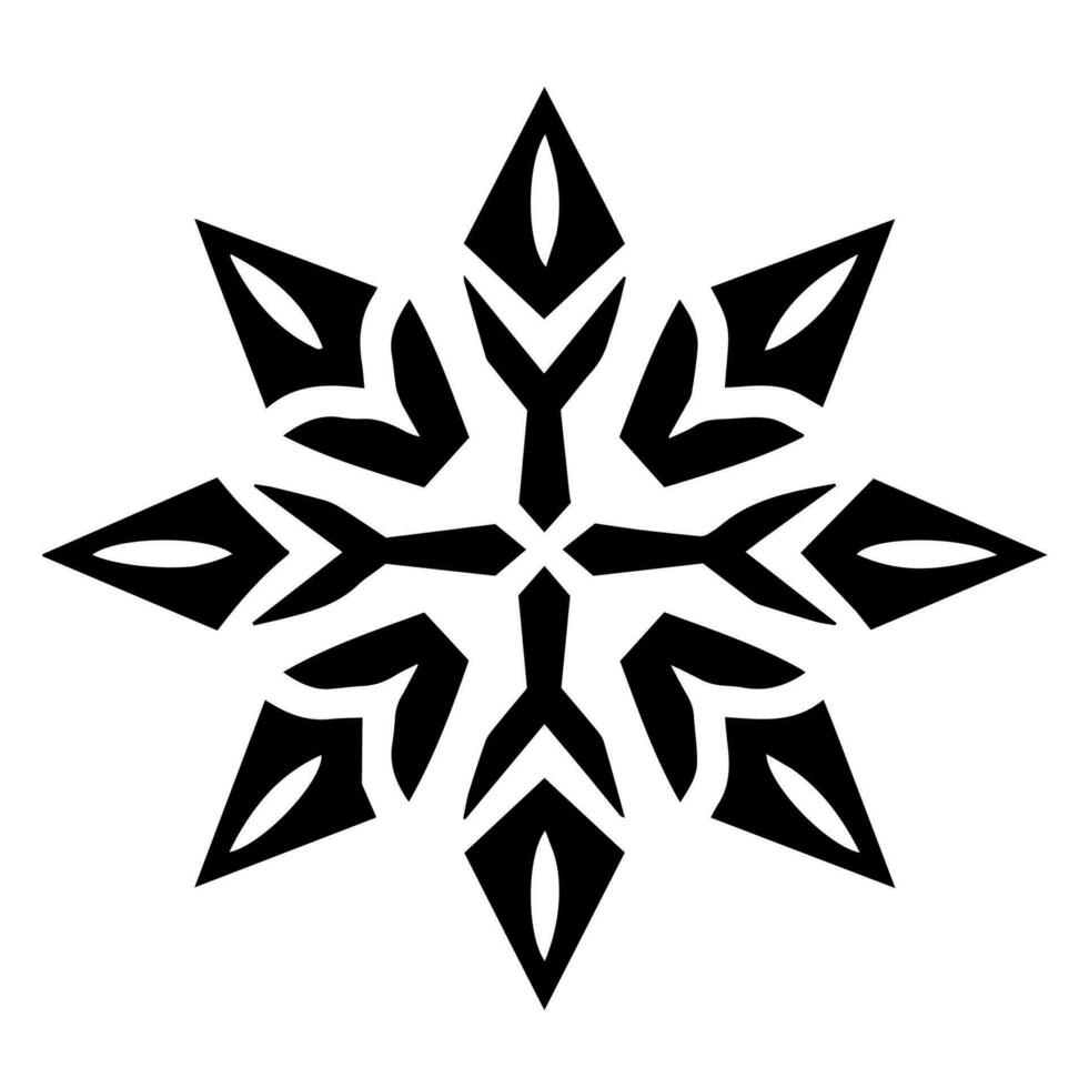 Snowflake vector icon Xmas December decoration