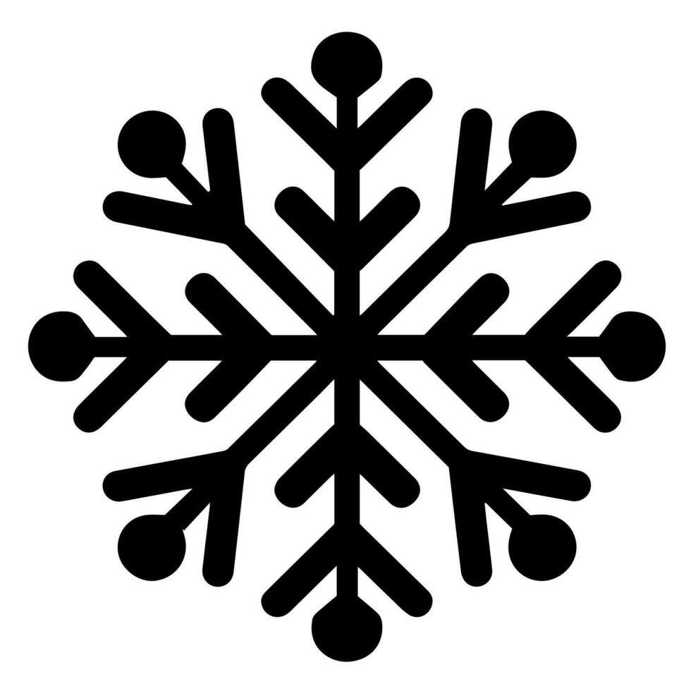 Snowflake vector icon Xmas December decoration