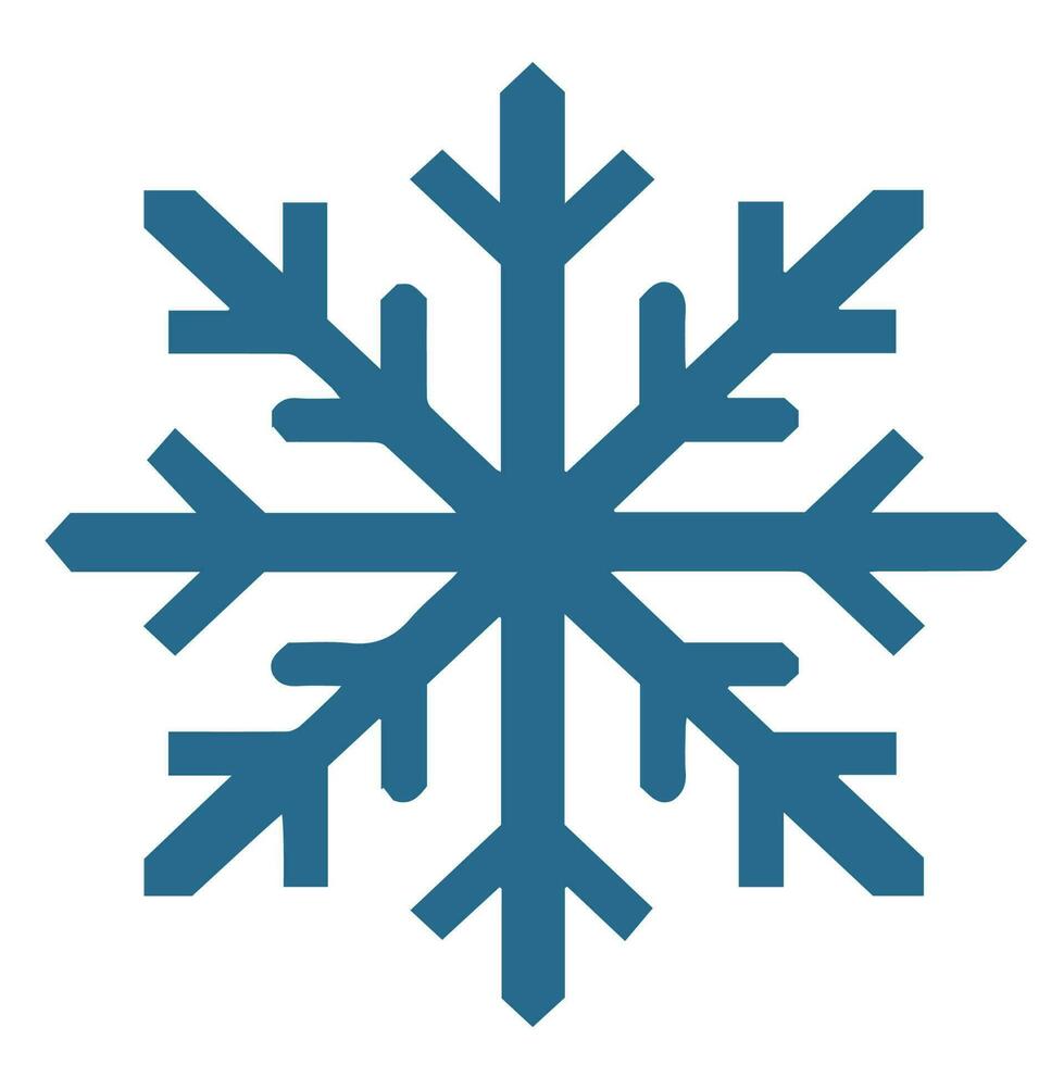 Isolated snowflake vector icon winter decorate ornament