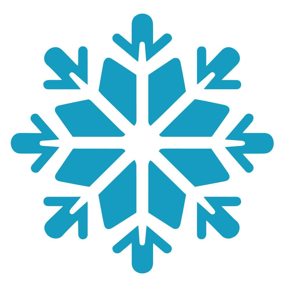 Isolated snowflake vector icon winter decorate ornament