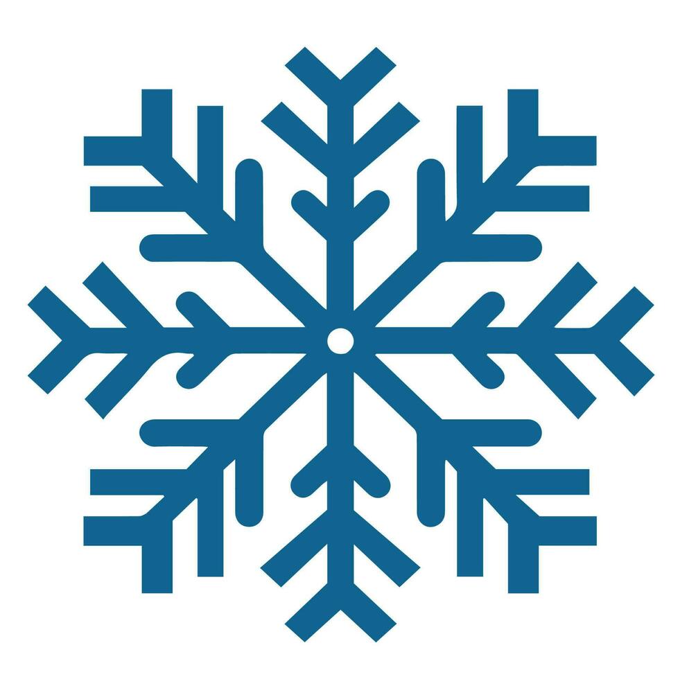 Isolated snowflake vector icon winter decorate ornament