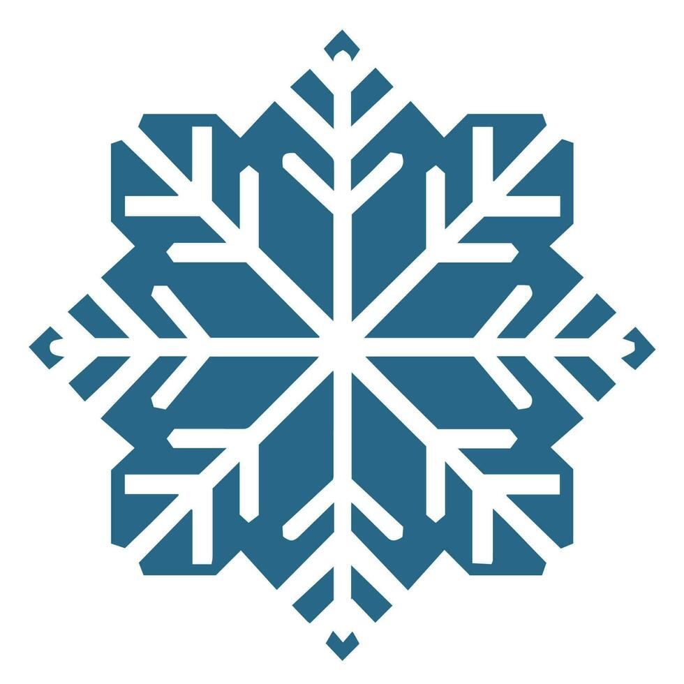 aislado copo de nieve vector icono invierno Decorar ornamento