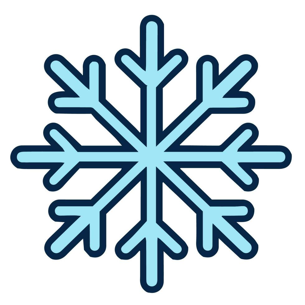 Isolated snowflake vector icon winter decorate ornament