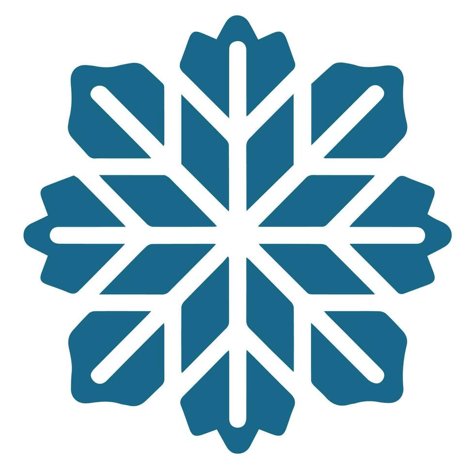 Isolated snowflake vector icon winter decorate ornament