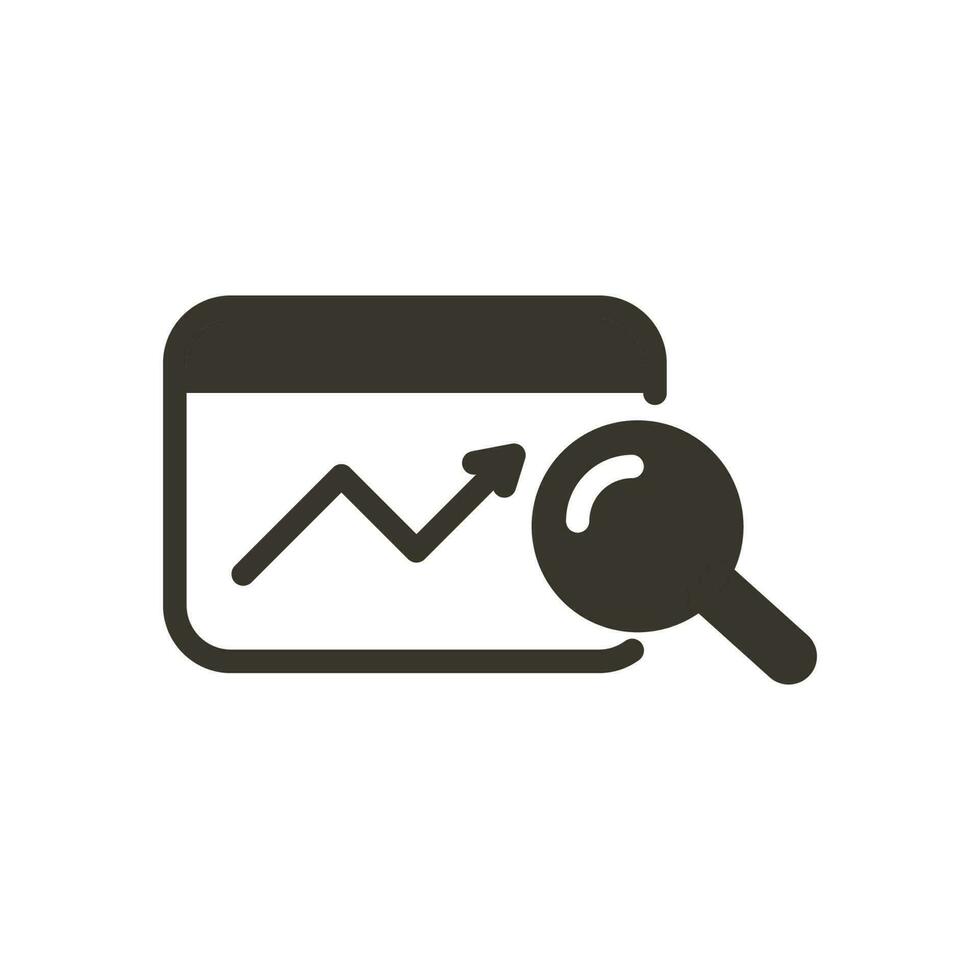 Finance and business glyph, silhouette icon. UI icon in a flat design. Thin outline icons vector