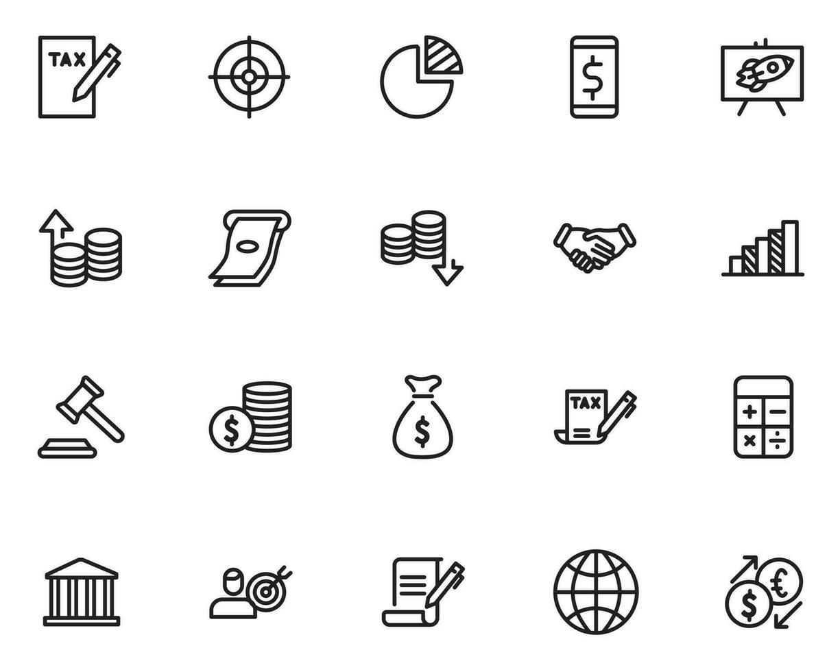 Creative business solutions related icon set. Innovation team management. vector