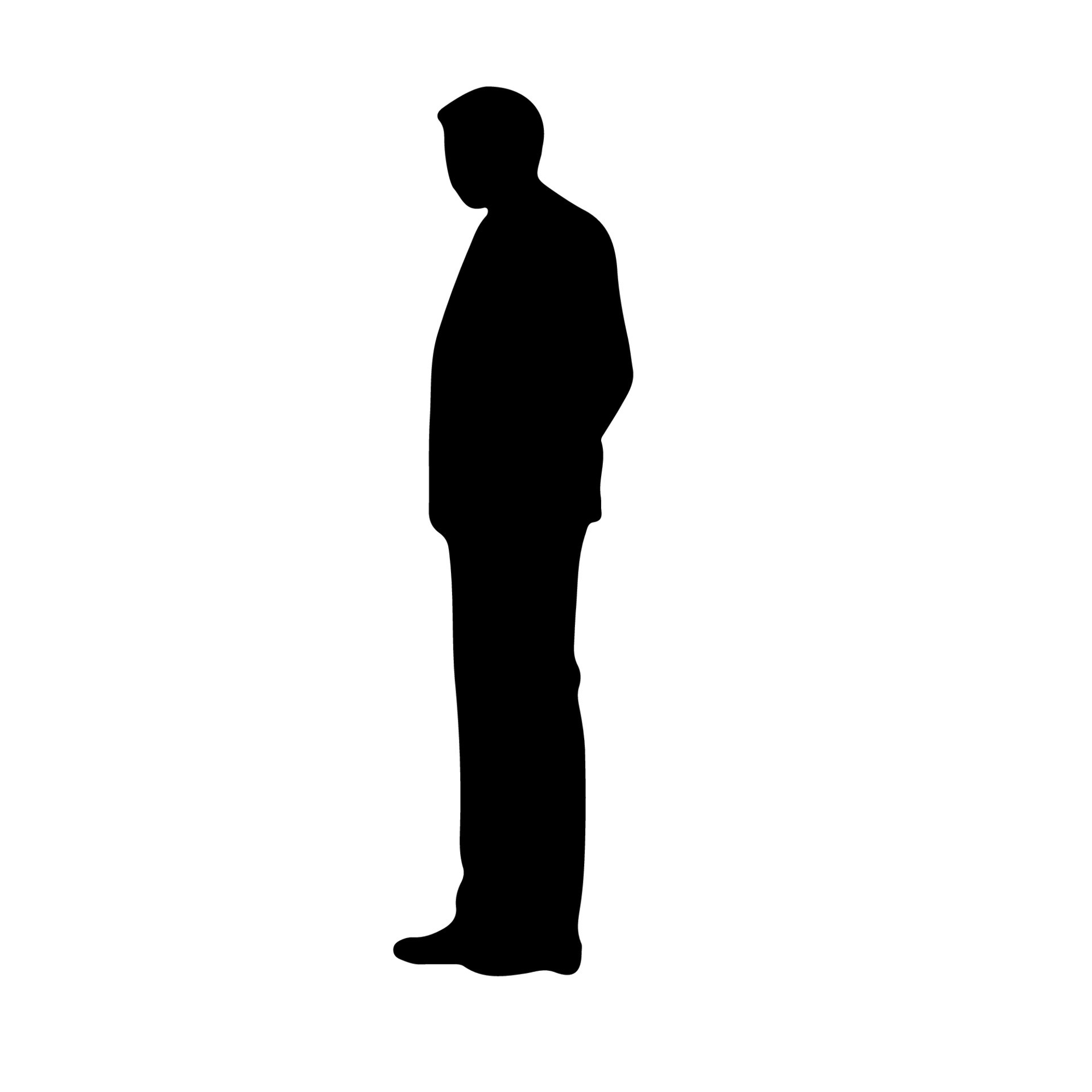 Silhouette man standing vector illustration 23648600 Vector Art at Vecteezy