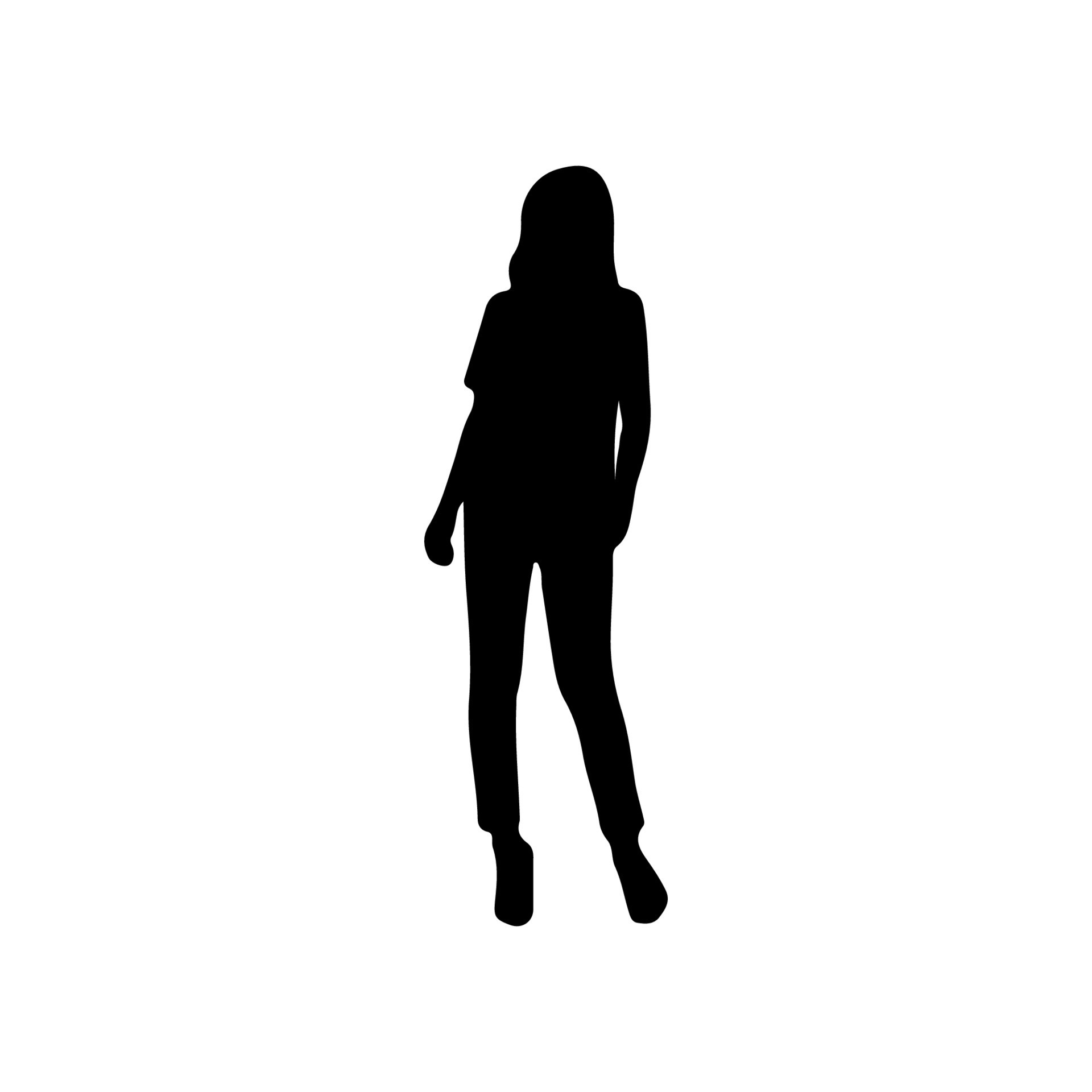 Vector silhouette woman standing 23648616 Vector Art at Vecteezy