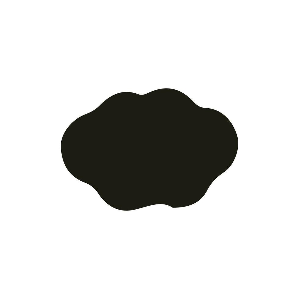 Solid cloud illustration, glyph icon vector