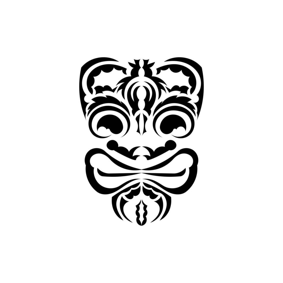 Pattern mask. Traditional totem symbol. Hawaiian style. Vector over white background.