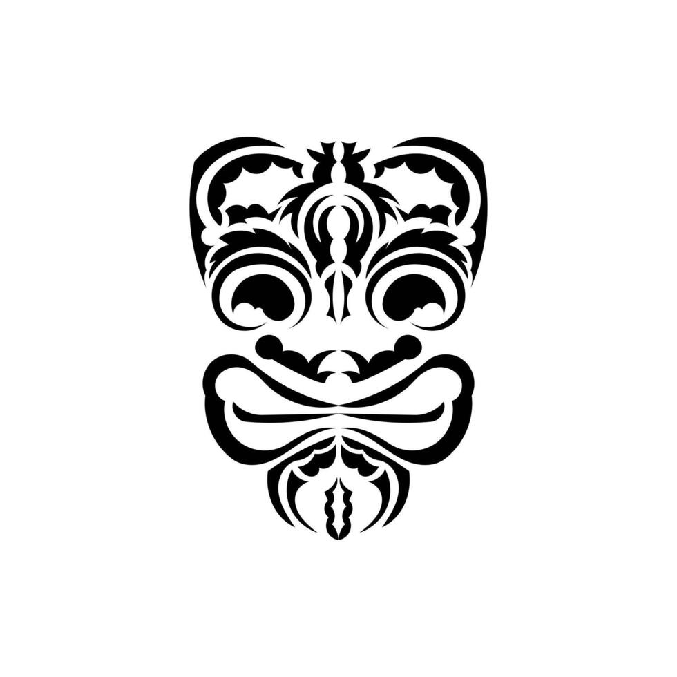 modelo mascarilla. tradicional tótem símbolo. hawaiano estilo. vector terminado blanco antecedentes.