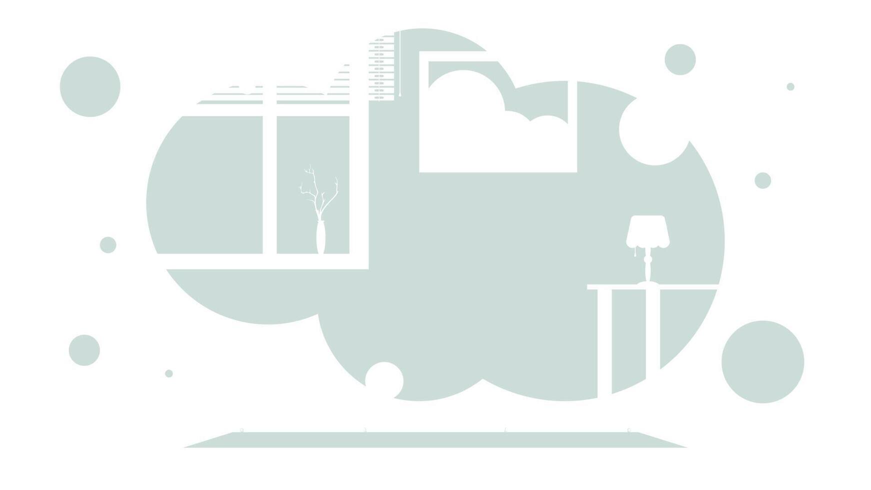 Room in a simple style. Background for your presentation or design. vector