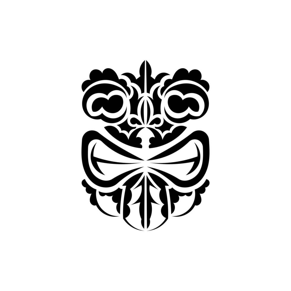 Pattern mask. Traditional totem symbol. Simple style. Vector illustration isolated on white background.