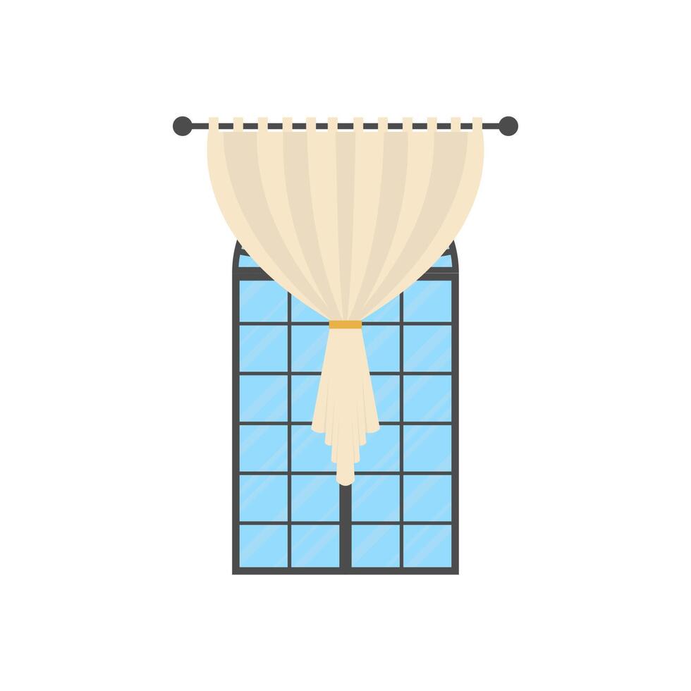 Window with shutters. Isolated. Flat style. vector