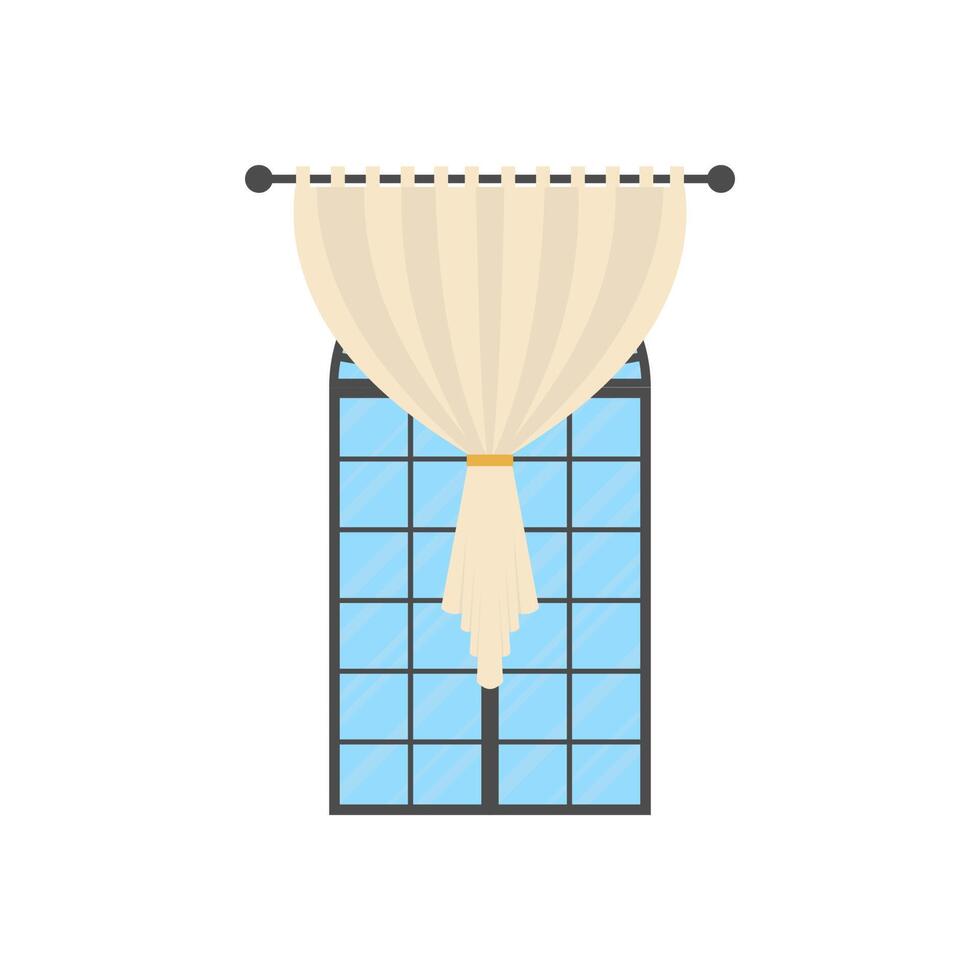 ventana con persianas aislado. plano estilo. vector