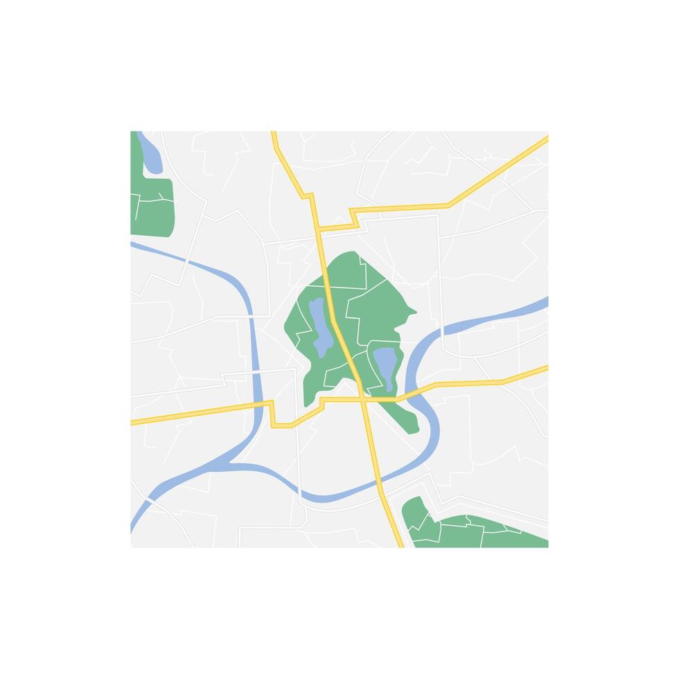 Paper map of the city. illustration isolated. vector