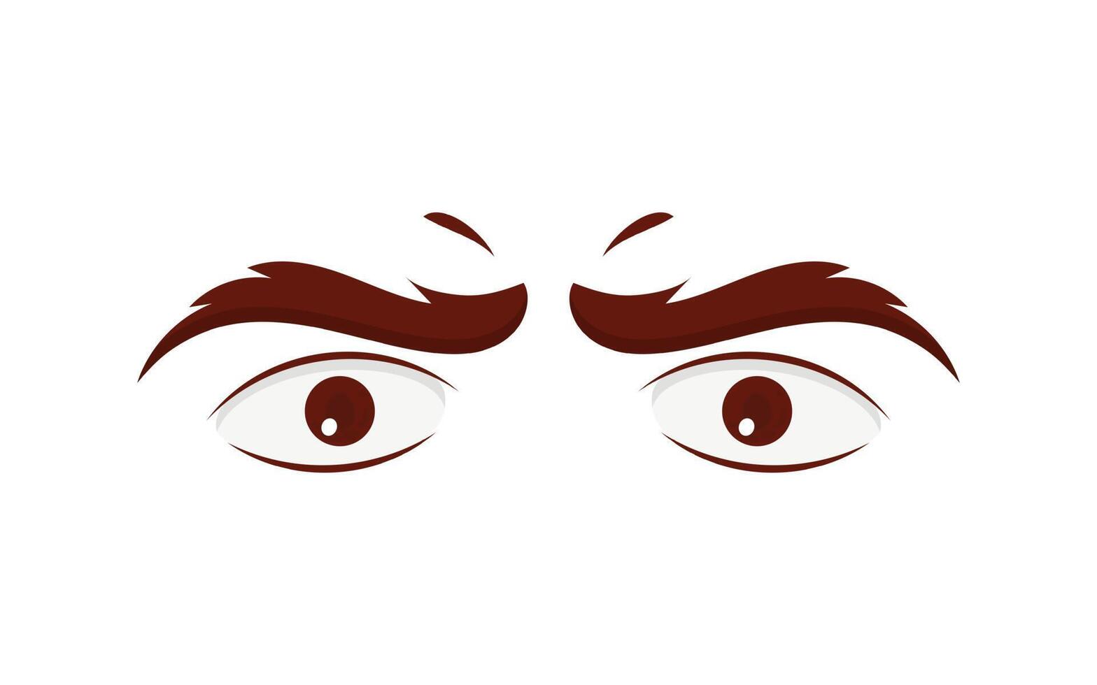 Angry eyes, Stern looking eyes, vector illustration